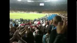 Sweden v England Euro 2012 Kiev Ukraine Final Whistle - Fans Singing