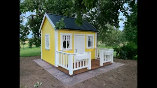 Kid's OutDoor Playhouse Installed and Ready to Play in one hour! The Perfect Birthday Present!