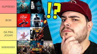 TIER LIST DE JOGOS EXCLUSIVOS DE PS4! - SIDÃO DO GAME