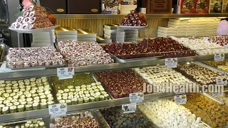 Восточные турецкие сладости в Стамбуле - шахер и рахат лукум, пахлава, халва, пишмание, кадаиф