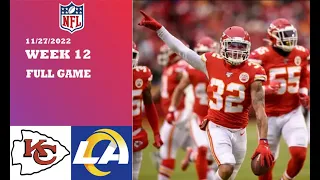 Kansas City Chiefs vs Los Angeles Rams [FULL GAME] HD | NFL Week 12 | November 27, 2022