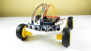 How to make an obstacle avoiding robot with three ultrasonic sensors | Step by step