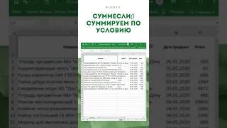 Excel: пример функции СУММЕСЛИ #shorts