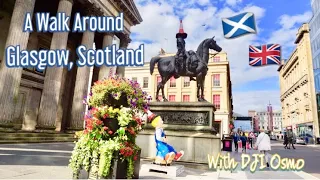 【スコットランド旅行】グラスゴーをノーカットで歩く｜A walk around City center of Glasgow,Scotland【イギリス旅行Vlog】セントラル駅からブキャナン通り