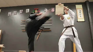 Snippets of Sensei teaching Tameshiwari (Breaking)