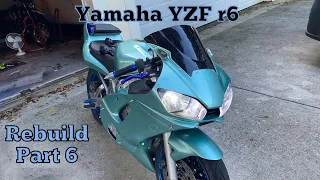 2001 Yamaha YZF r6 rebuild part 6: chain install + bpa chain adjustment tool