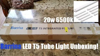 Barrina LED T5 Tube Lights Unboxing! (20w 6500K) For Seed Starting/ Microgreens!