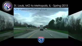 Time-lapse Video Driving Tour: St Louis, MO to Metropolis, IL