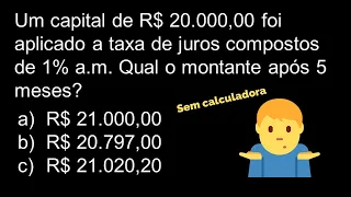 Como calcular juros compostos ao mês - exercício resolvido sem calculadora