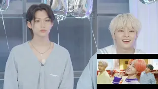 Stray Kids reaction to BTS "Boy With Love (ft.Hasley)" Offical mv.
