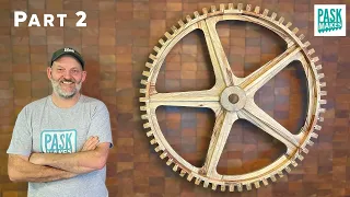 How to Make a Wooden Gear  -  Cool Wall Art  -  Part 2  -  Now Complete