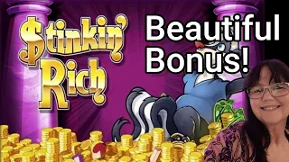 Stinkin' Rich Slot - Beautiful Bonus at Aria, Las Vegas