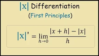 Derivative of Absolute Value of x from First Principles