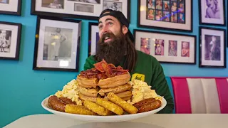 GRUMPY'S WAFFLE CHALLENGE HAS NEVER BEEN DEFEATED | BeardMeatsFood