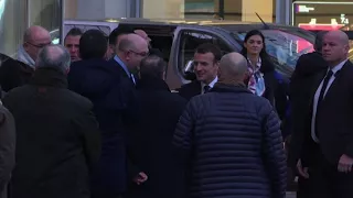 L'arrivo di Macron al Salone internazionale dell'agricoltura