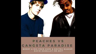 Justin Bieber vs Coolio - Peaches vs Gangsta Paradise (Moody Djs From Mars & Mo27Da Mashup Re-Edit)