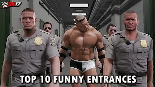 WWE 2K17 - Top 10 Funniest Entrances "GIMMICK SWAP" Cena, Reigns, Lesnar & More! (PS4 & XB1)