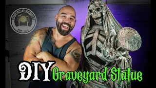 DIY Graveyard Statue for Halloween