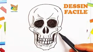 comment dessiner une tête de mort