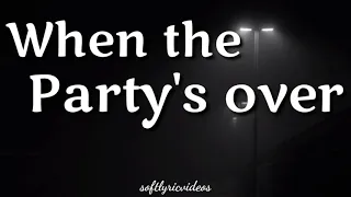 When the Party's over-Lewis Capaldi