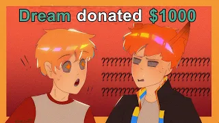 TommyInnit & Fundy get donated $1,000+ by Dream (dream team smp)