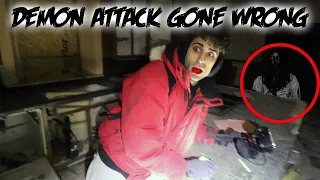 DEMONIC ENTITY ATTACKED AND HURT MY FRIEND IN HAUNTED HOUSE