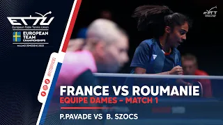 Prithika PAVADE vs Bernadette SZOCS | France-Roumanie | Malmö 2023