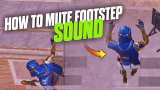 How to Mute footsteps sounds | PUBG Mobile | Tips & Tricks