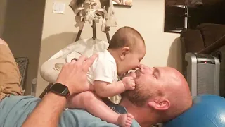 Daddy playing with baby. Daddy Takes Care of Baby - What Crazy Things Happens-Best cute kids world.