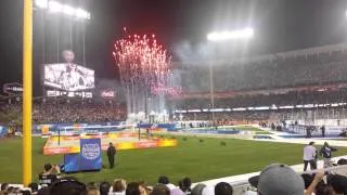 Kings Ducks Dodger Stadium Kiss Preform Live 1-25-2014