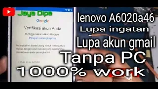 LENOVO A6020a46 lupa akun gmail || Frp bypass akun gmail  lenovo A6020a46