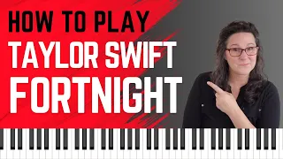 How to Play - Taylor Swift - Fortnight (ft. Post Malone) - Easy Piano Tutorial with notes