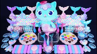 "Mermaid" Slime #slime #slime videos #eyeshadow slime #slime mixing #Slimeasmr #Satisfyingslime (55)