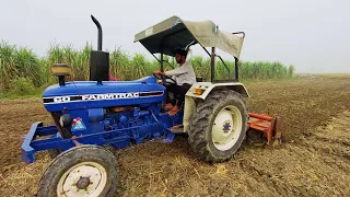 Farmtrac 60 Tractor 50HP Tractor With Best Rotavator Performance in the Field Heavy Rotavator Machin