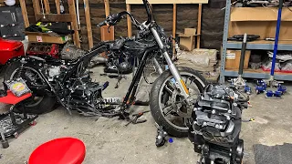 DIY: REMOVING M8 HARLEY MOTOR OFF COPART ROADGLIDE!