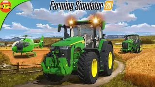 John Deere 8R Gameplay at JD Farm | Beacon Lights On, Day & Night View | Farming Simulator 20