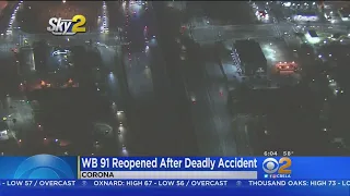 Man Running From 91 Freeway Crash Struck, Killed By Oncoming Traffic
