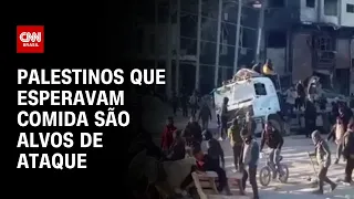 Palestinos que esperavam comida são alvos de ataque | LIVE CNN