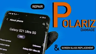 Samsung S21 Ultura Screen Glass Replacement / galaxy s21 ultra polarized repair 2023 HD