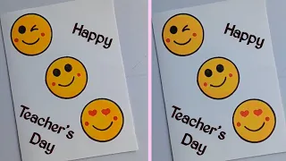 😍 Cute Emoji 😍 Teacher's Day Greeting Card • happy teachers day card idea handmade easy 2023