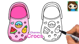 How to Draw Crocs with Charms