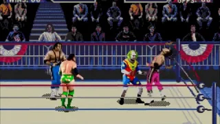 WWF WrestleMania:The Arcade Game (Genesis)-WWF Championship Playthrough with Bret Hart