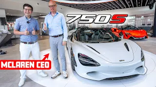 McLaren CEO Breaks Down The ALL-NEW 750S! *EXCLUSIVE*