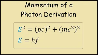 Momentum of a Photon Derivation (Steps)