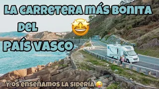 Os enseñamos LA SIDRERÍA y recorremos la carretera Más Bonita del País Vasco en AUTOCARAVANA