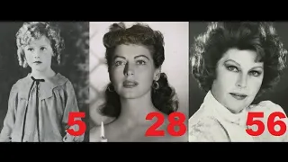 Ava Gardner from 1 to 67 years old