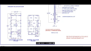 25'6"X 65'0" WEST FACE 3BHK HOUSE PLAN