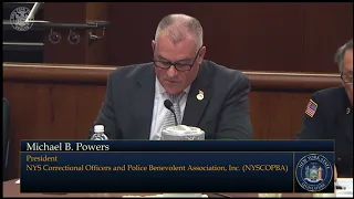 NYSCOPBA President Michael Powers Budget Testimony