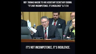 Rep. Massie to HHS Assistant Secretary Egorin: "It's not Incompetence. It's Insolence." 5/7/24