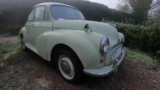 Morris Minor 1000 POV Winter Drive (Getting Stuck)